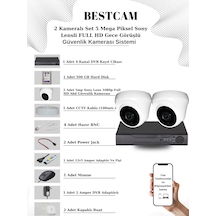 2 Kameralı Set 5 Mp Sony Lensli Full Hd Dome Kamera 500 Gb Hdd
