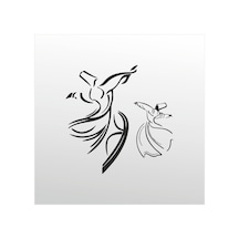 Folyo Sticker Mevlana 50cm Uzunluk Siyah