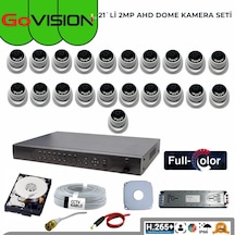 21 Li 2mp Full Color 3.6mm Lens 1080p Fullhd Warmled Ahd 32 Kanal Dome Set