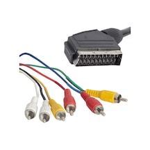 Scart 6 Rca Stereo Standart 1.5 Metre Kablo