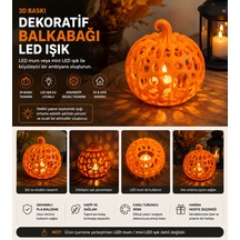 Dekoratif Balkabağı Led Işık Turuncu