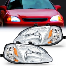 Honda Civic 1999-2001 Sedan H.b Krom Usdm Ön Far