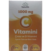 Naturlife 1000 Mg C Vitamini Çinko D Vitamini 120 Tablet