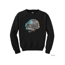 Pubg Level 3 Helmet Born To Loot Siyah Sweatshirt Siyah