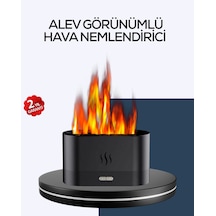 Hubrendy Tekno Aromatik Oda Kokusu Difüzörü Alev Tasarımlı Led Işıklı Nemlendirici