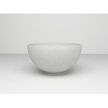 Nuano Consept Krater Serisi Yuvarlak Saksı Beyaz 50x25