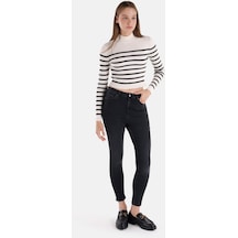Colins 760 Diana Süper Slim Fit Yüksek Bel Dar Paça Siyah Kadın Pantolon Cl1065322 Mavi