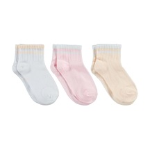 Civil Girls Basic Çizgi 3'lü 3-11 Yaş Kız Çocuk Patik Çorap Standart