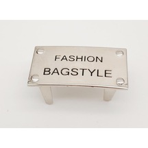 Angel Çanta Aksesuar Fashion Bagstyle Yazılı Plaka Süs Gümüş Renk