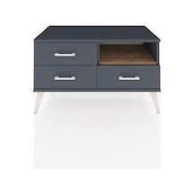 Hyperion Şifonyer Tek Raflı 3 Çekmeceli 88x44x48 Antrasit-çam/antrasit Çam/antrasit