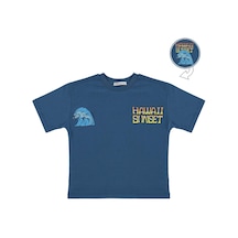 Civil Boys Hawaii Sunset Baskılı 6-9 Yaş Tişört - Yeşil Petrol