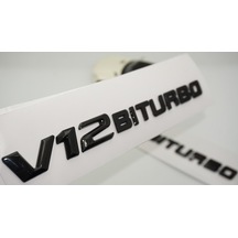 Dk Tuning Benz V12 Biturbo Çamurluk Yanı Siyah Logo Amblem 2 Li S