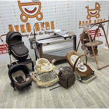 Öykü Bebek Dunyasi Yeni Doğan Bebek Çeyiz Seti Full Set Park Beşik+bebek Arabası+puset+mama Sandalyesi+yürüteç
