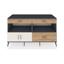 Kronos Konsol 2 Raflı 3 Çekmeceli 2 Kapaklı 176x59x99 Antrasit-ay Antrasit-aytaşı/çam