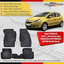 Opel Corsa D Paspas Araca Özel 2007 - 2014 Arası İçin Derin Havuzlu Paspas Bosse North Serisi