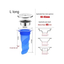 Joyhub Mingjin Shop2 L Mavi Uzun Stil Silikon Koku Geçirmez Drenaj Çekirdek Sızıntı Mühür Haşere Kontrolü Anti-koku Paslanmaz Çelik Kapak Draininner Mutfak Banyo Seti Kanalizasyon Borusu I1c9ny Renkli Çok Renkli