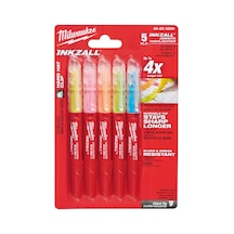 Milwaukee Inkzall İşaretleme Kalemi Marker - 5'li - T48223206 5 Renk