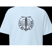 Wildstyle Life Behind Bars Bisiklet Gidon Esprili Bisikletçi Baskılı Unisex Bisiklet Yaka Pamuklu Tişört Bebek Mavisi
