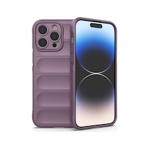 Apple Uyumlu iPhone 13 Pro Max Kılıf Optimum Silikon - Mor 0.2M-Çok Renkli
