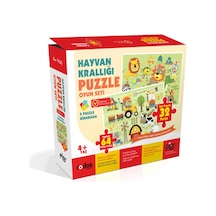 Hayvan Krallığı Puzzle Yapboz Oyun Seti / 2 Puzzle Bir Arada /