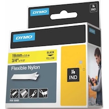Dymo Rhino Pro Esnek Naylon Serit 19Mmx3.5M Sarı/Siyah 18491