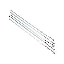 Dar Yassı Mangal Şişi - Burgulu Tasarım - 60 Cm - Tavuk Ve Kanat İçin