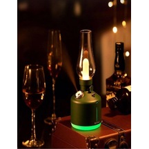 Vintage Şarjlı Gece Lambası Hava Nemlendirici Buhar Makinesi 280ml Yeşil Renk