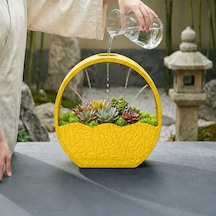 3d Baskı Self-watering Planter - Kendi Kendini Sulayan Saksı-sarı Çok Renkli
