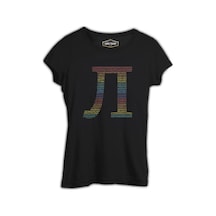 Matematik - Pi 15 Siyah Kadın Tshirt 001