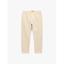 Koton Regular Fit Normal Bel Pamuklu Bol Beli Bağcıklı Baggy Jean Pantolon Bej 6sam40265nd Ekru