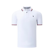 T8594 Dewberry Erkek T-shırt-düz Beyaz Düz Beyaz