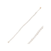 5,5 Mm Sıralı Top Barok İnci Bileklik 18 Cm / Rose Rose Pembe Altın