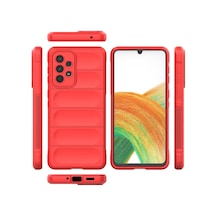 Samsung Galaxy Uyumlu   A33 5g Kılıf Optimum Silikon - Kırmızı