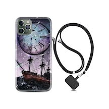 Apple Uyumlu iPhone 12 Pro Kılıf Boyun Askılı Time 1749