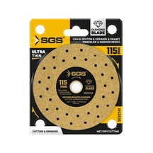 Sgs2240 Profesyonel Dekton Porselen, Mermer, Granit, Cam, Seramik Hassas Elmas Kesici Gold 115 Mm