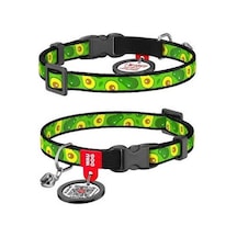 Waudog Collar Qr Pasaportlu Kedi Ve Ufak Irk Köpek Boyun Tasması 20-30 Cm, 10 Mm, L, Avocado
