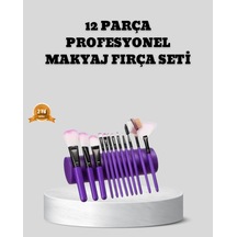 12 Parça Makyaj Fırça Seti Profesyonel Ve Günlük Kullanıma Uygun