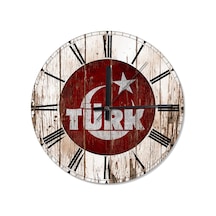 Türk Yazı Bayrak Akarlı Duvar Saati (407695846) Diğer
