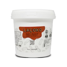 Laçoko Kova Şekersiz Katkısız Glutensiz Vegan Doğal Çifte Kavrulmuş Yer Fıstığı Ezmesi 1 KG