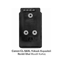 Canon Pixma E404 / Cl-56xl Renkli Yüksek Kapasite Tıpalı İthal Uyumlu Dolabilen Kartuş