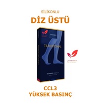 Sigvaris Traditional 504 Silikonlu Diz Üstü Ccl3 Varis Çorabı