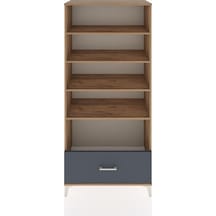 Hyperion Dolap 4 Raflı Tek Çekmeceli 88x44x195 Çam-antrasit Atlas Çam