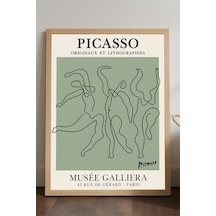 Pablo Picasso Doğal Ahşap Çerçeveli Poster, Dekoratif Sanatsal Duvar Tablosu