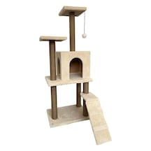 Reyo Pet Kedi Tırmalama Kedi Evi Ve Kedi Oyun Evi - Bej
