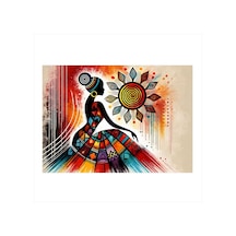 Afrikalı Kadın Sanatı Art Mdf Poster