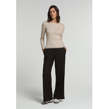 Colin's Colins Regular Fit Yüksel Bel Geniş Paça Kadın Kahverengi Pantolon Cl1081663 Q1.v1 Brw