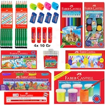 Faber Castell Kuru Sulu Pastel Guaj Parmak Kalem Silgi Boya Seti