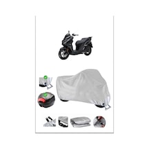 Sym Jet14evo200plus Arka Çanta Kilit Uyumlu Su Geçirmez Motosiklet Brandası-gri