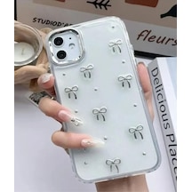 Apple Uyumlu iPhone11 Şeffaf Mini Fiyonk Epoksili Oyuncaklı Silikon Kılıf Sku: Smg8690010099822