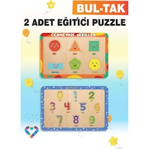 Ahşap Türkçe 2 Li Set Eğitici-öğretici Yapboz